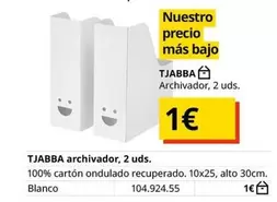 Oferta de Tjabba Archivador por 1€ en IKEA