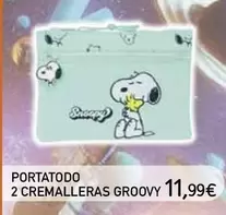 Oferta de Portatodo 2 Cremalleras Groovy por 11,99€ en Toy Planet