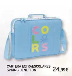 Oferta de Benetton - Cartera Extraescolares Spring por 24,99€ en Toy Planet