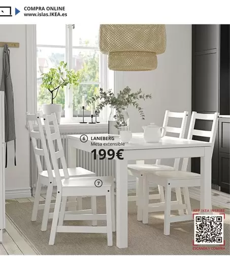 Oferta de Laneberg Mesa Extensible  por 199€ en IKEA