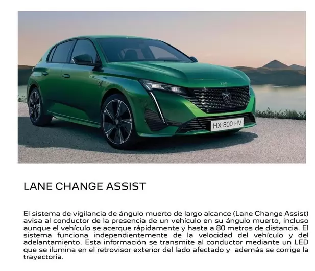 Oferta de Lane Change Assist en Peugeot