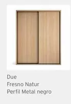 Oferta de Due Fresno Natur Perfil Metal Negro en Kibuc