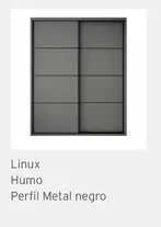 Oferta de Linux Humo Perfil Metal Negro en Kibuc