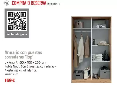 Oferta de Armario Con Puertas Correderas Top por 169€ en BAUHAUS