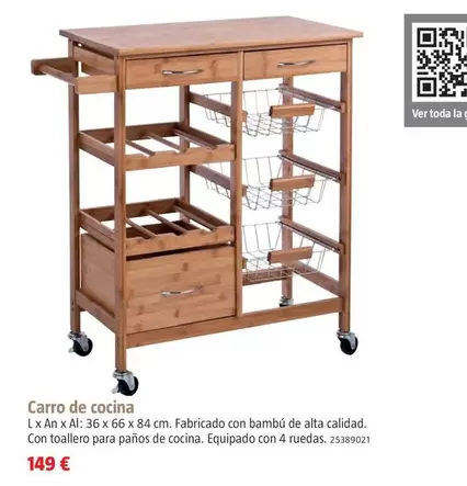 Oferta de Carro De Cocina por 149€ en BAUHAUS