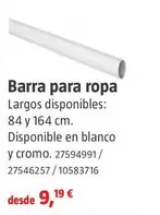 Oferta de Barra Para Ropa por 9,19€ en BAUHAUS