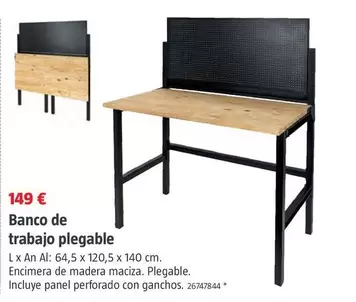 Oferta de Banco De Trabajo Plegable por 149€ en BAUHAUS