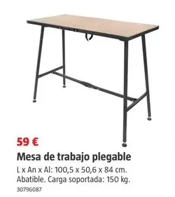 Oferta de Mesa De Trabajo Plegable por 59€ en BAUHAUS