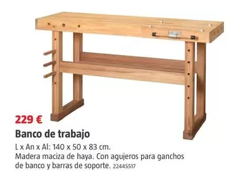 Oferta de Banco De Trabajo por 229€ en BAUHAUS