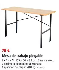 Oferta de Mesa De Trabajo Plegable por 79€ en BAUHAUS