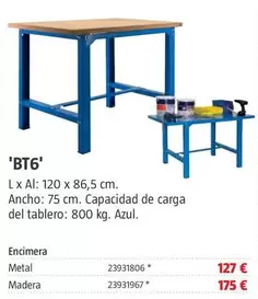 Oferta de Banco De Trabajo 'BT6' por 127€ en BAUHAUS