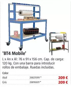 Oferta de Banco De Trabajo 'BT4 Mobile' por 209€ en BAUHAUS