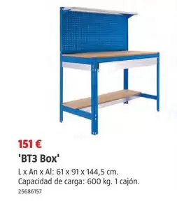 Oferta de Banco De Trabajo 'BT3 Box' por 151€ en BAUHAUS