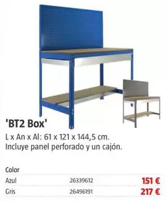 Oferta de Banco De Trabajo 'BT2 Box' por 151€ en BAUHAUS