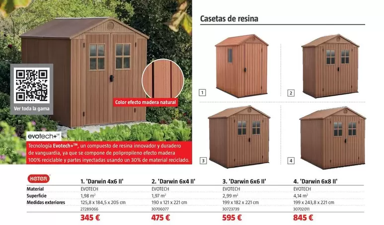 Oferta de Caseta De Resina Darwin 4x6 II por 345€ en BAUHAUS