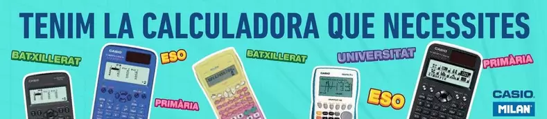 Oferta de Casio, Milan - Tenim La Calculadora Que Necessites en Bureau Vallée