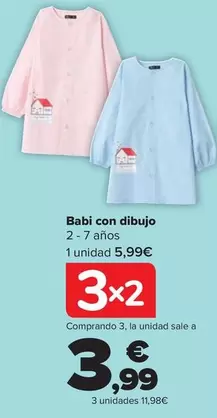 Oferta de TEX - Babi Con Dibujo por 5,99€ en Carrefour