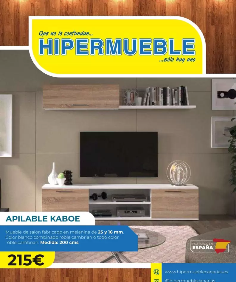 Oferta de Apilable Kaboe por 215€ en HiperMueble Canarias