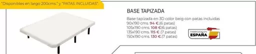 Oferta de Base Tapizada por 94€ en HiperMueble Canarias