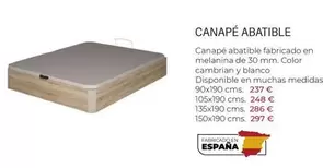 Oferta de Canapé Abatible por 237€ en HiperMueble Canarias