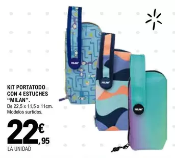 Oferta de Milán - Kit Portatodo Con 4 Estuches por 22,95€ en E.Leclerc