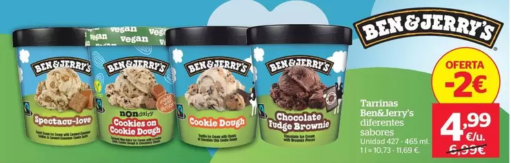 Oferta de Ben & Jerry's - Tartintas  por 4,99€ en La Sirena