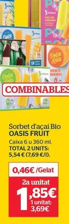 Oferta de La Sirena - Sorbet D'acaí Bio Oasis Fruit por 3,69€ en La Sirena