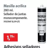 Oferta de Masilla Acrílica por 1,79€ en BAUHAUS