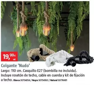 Oferta de Colgante 'Nudo' por 19,99€ en BAUHAUS