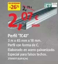 Oferta de Thu Ceiling Solutions - Perfil 'TC47' por 2,07€ en BAUHAUS