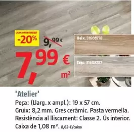 Oferta de Pavimentos Ceramicos 'Atelier' por 7,99€ en BAUHAUS