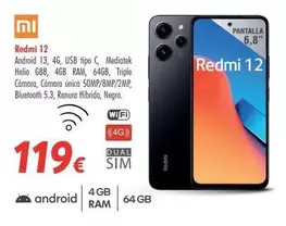 Oferta de Xiaomi - Redmi 12 por 119€ en Zbitt