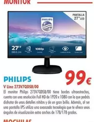 Oferta de Philips - V Line 273V7QDSB/00 por 99€ en Zbitt