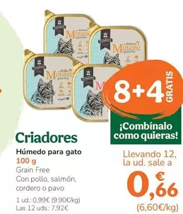 Oferta de Criadores - Humedo Para Gato por 0,99€ en Tiendanimal