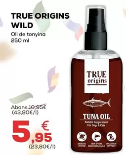 Oferta de True  Origins Wild - Aceite De Atun por 5,95€ en Kiwoko