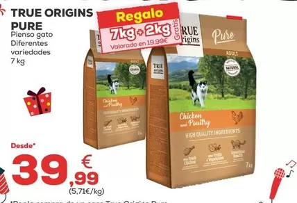 Oferta de True Origins - Pure Pienso Gato Diferentes Variedades 7 Kg  por 39,99€ en Kiwoko