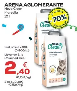 Oferta de Nova Clean - Arena Aglomerante por 7,99€ en Kiwoko