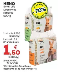 Oferta de Small Life - Heno por 4,99€ en Kiwoko