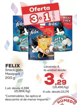 Oferta de Felix - Snack Gato Maxipack por 4,39€ en Kiwoko