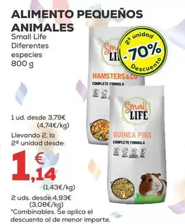 Oferta de Small Life - Alimento Pequenos Animales por 3,79€ en Kiwoko