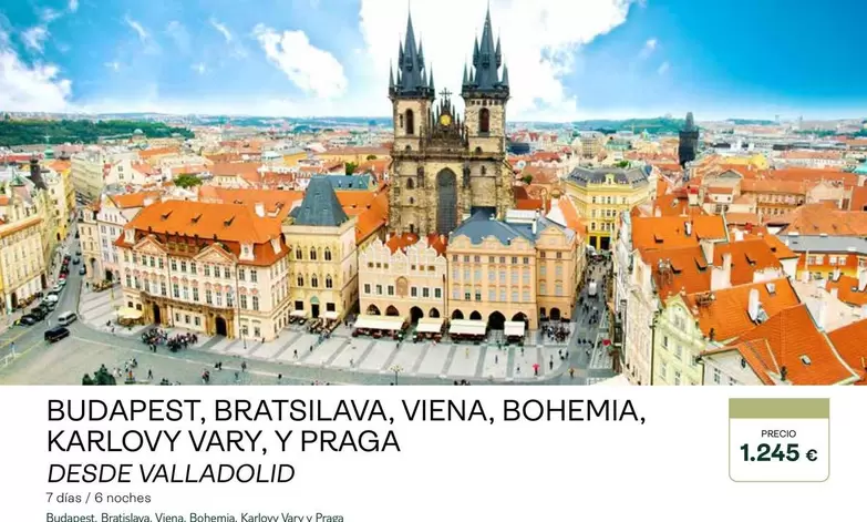 Oferta de Bohemia - BudaPest, Bratislava, Viena, , Karlovy Vary, Y Praga por 1245€ en Tui Travel PLC