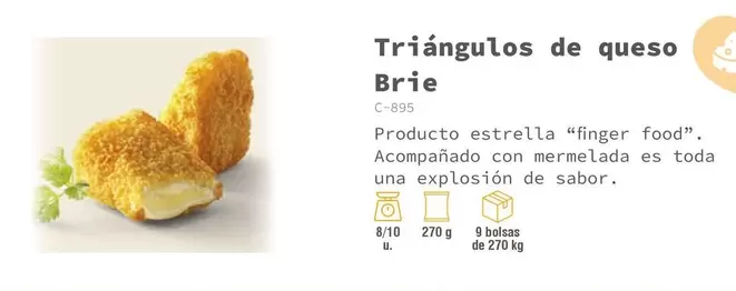 Oferta de Triángulos De Queso Brie en Abordo