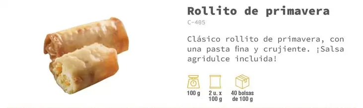 Oferta de Rollito De Primavera en Abordo