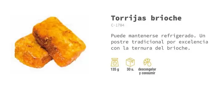 Oferta de Torrijas Brioche en Abordo