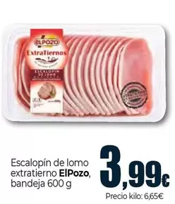 Oferta de Elpozo - Escalopín De Lomo Extratierno por 3,99€ en Unide Supermercados