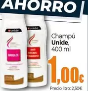 Oferta de Unide - Champú por 1€ en Unide Supermercados