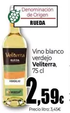 Oferta de Veliterra - Vino Blanco Verdejo por 2,59€ en Unide Supermercados