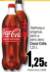 Oferta de Coca-Cola - Refresco Original, Zero O Zero Zero  por 1,25€ en Unide Supermercados