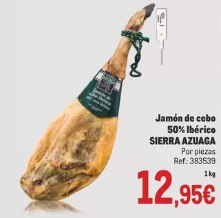 Oferta de Sierra Azuaga - Jamon De Cebo 50% Iberico por 12,95€ en Makro