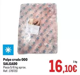 Oferta de Salgado - Pulpo Crudo 000 por 16,1€ en Makro